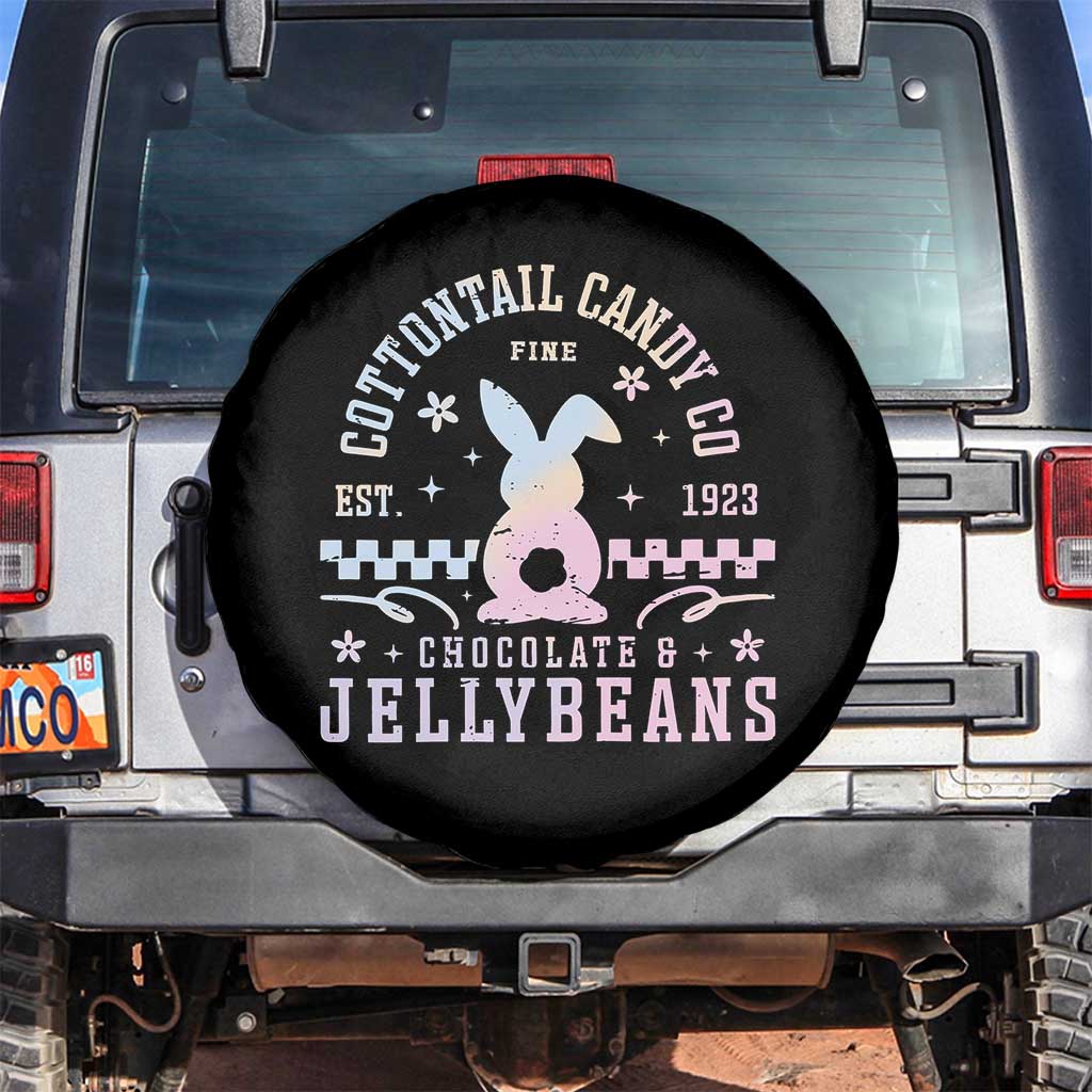 Cottontail Candy Company Easter Spare Tire Cover Carrot Bunny Rabbit Family Matching TS10 No hole Black Print Your Wear