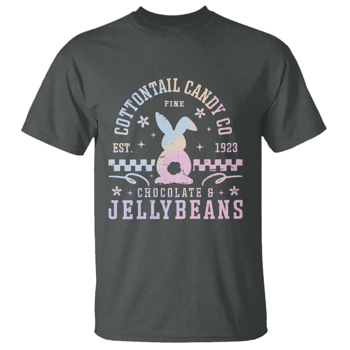 Cottontail Candy Company Easter T Shirt Carrot Bunny Rabbit Family Matching TS10 Dark Heather Print Your Wear
