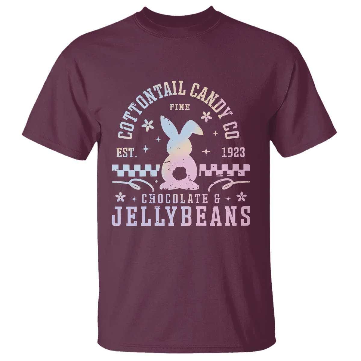 Cottontail Candy Company Easter T Shirt Carrot Bunny Rabbit Family Matching TS10 Maroon Print Your Wear