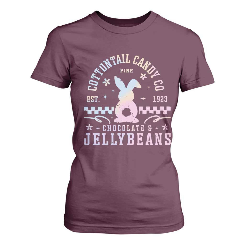 Cottontail Candy Company Easter T Shirt For Women Carrot Bunny Rabbit Family Matching TS10 Maroon Print Your Wear