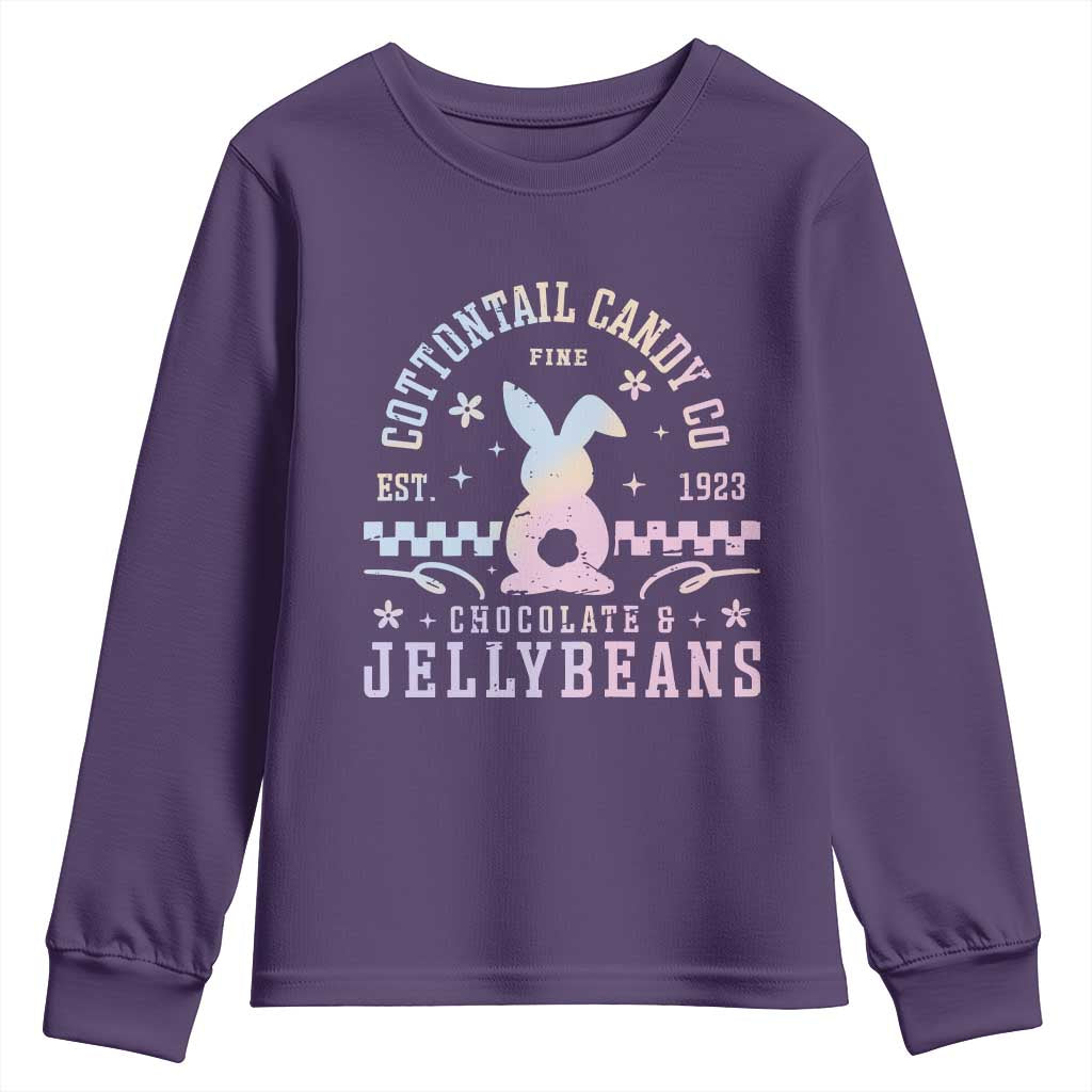 Cottontail Candy Company Easter Youth Sweatshirt Carrot Bunny Rabbit Family Matching TS10 Purple Print Your Wear