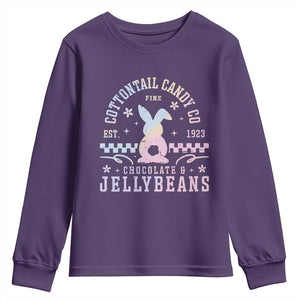 Cottontail Candy Company Easter Youth Sweatshirt Carrot Bunny Rabbit Family Matching TS10 Purple Print Your Wear