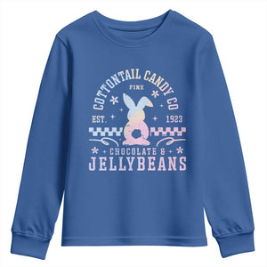 Cottontail Candy Company Easter Youth Sweatshirt Carrot Bunny Rabbit Family Matching TS10 Royal Blue Print Your Wear