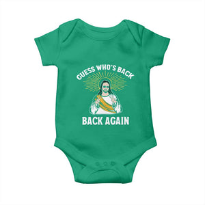 Guess Whos Back Baby Onesie Funny Easter Jesus TS10 Irish Green Print Your Wear