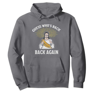 Guess Whos Back Hoodie Funny Easter Jesus TS10 Charcoal Print Your Wear