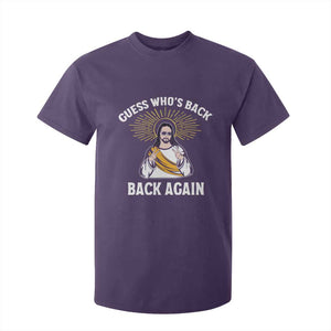 Guess Whos Back T Shirt For Kid Funny Easter Jesus TS10 Purple Print Your Wear