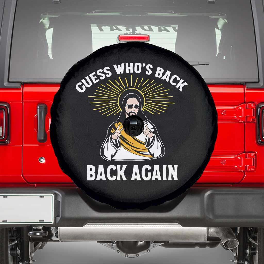 Guess Whos Back Spare Tire Cover Funny Easter Jesus TS10 Black Print Your Wear