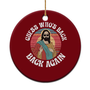 Funny Easter Jesus Ceramic Ornament Retro Vintage Guess Whos Back Again TS10 1pc Red Print Your Wear