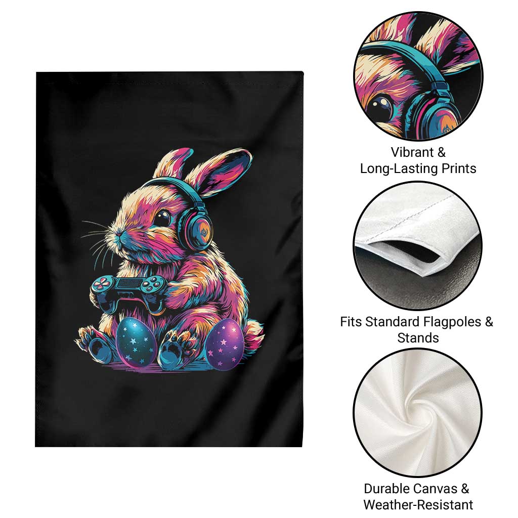 Gamer Rabbit Garden Flag Cute Bunny Gaming Eggs Funny Video Games Easter TS10 Print Your Wear