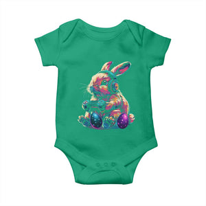 Gamer Rabbit Baby Onesie Cute Bunny Gaming Eggs Funny Video Games Easter TS10 Irish Green Print Your Wear