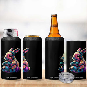 Gamer Rabbit 4 in 1 Can Cooler Tumbler Cute Bunny Gaming Eggs Funny Video Games Easter TS10 Print Your Wear