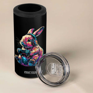 Gamer Rabbit 4 in 1 Can Cooler Tumbler Cute Bunny Gaming Eggs Funny Video Games Easter TS10 Print Your Wear