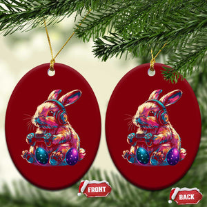 Gamer Rabbit Ceramic Ornament Cute Bunny Gaming Eggs Funny Video Games Easter TS10 Print Your Wear
