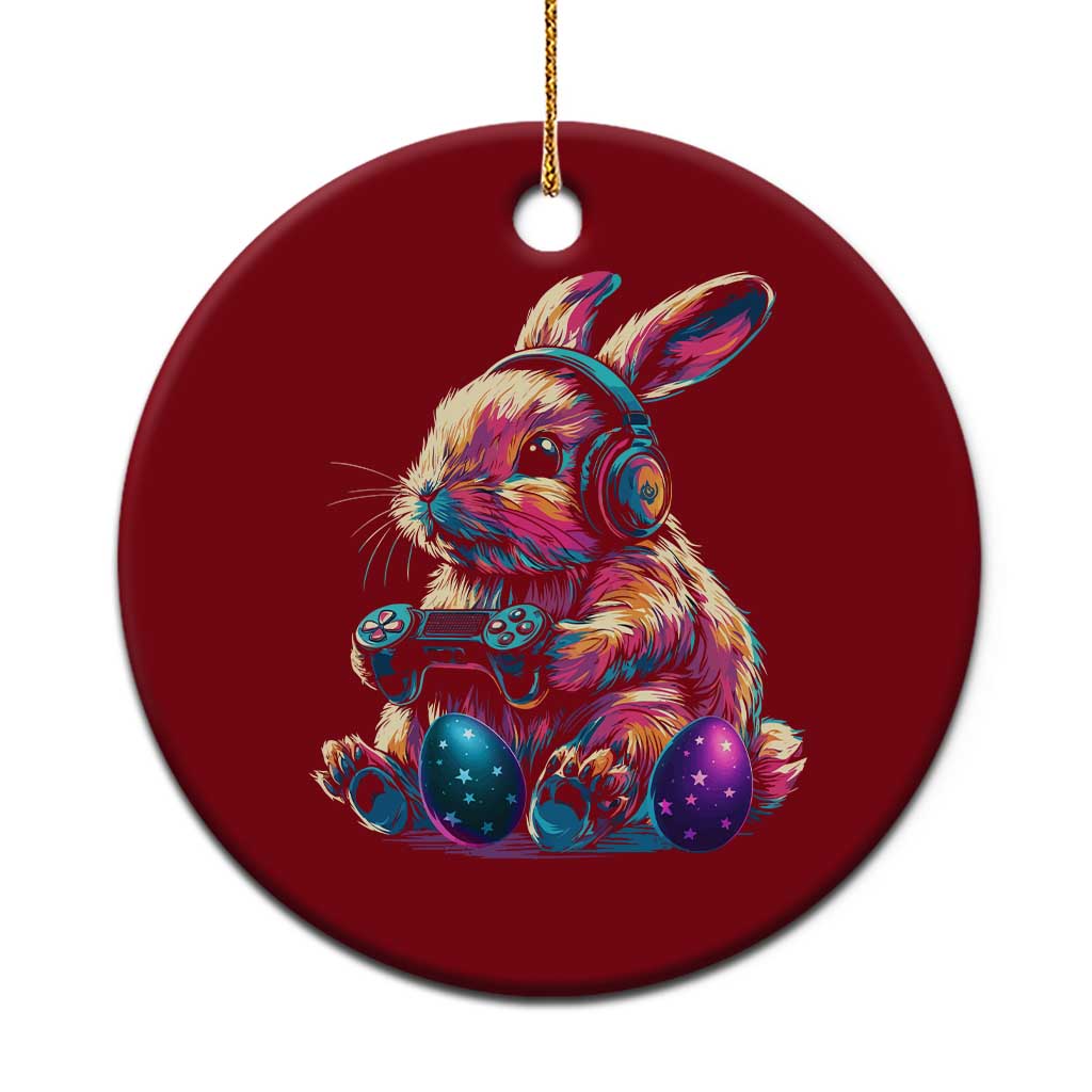Gamer Rabbit Ceramic Ornament Cute Bunny Gaming Eggs Funny Video Games Easter TS10 1pc Red Print Your Wear