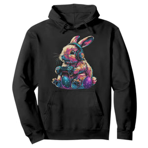 Gamer Rabbit Hoodie Cute Bunny Gaming Eggs Funny Video Games Easter TS10 Black Print Your Wear