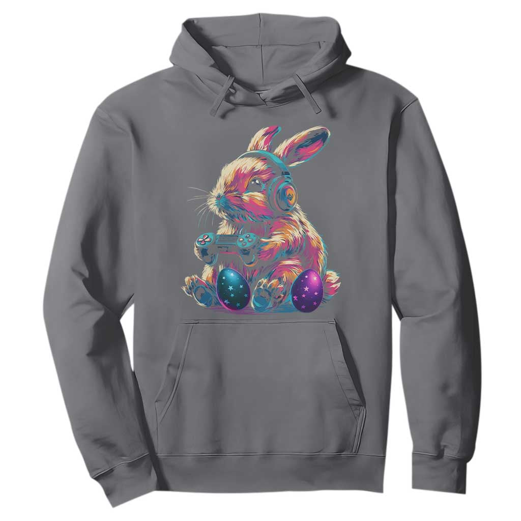 Gamer Rabbit Hoodie Cute Bunny Gaming Eggs Funny Video Games Easter TS10 Charcoal Print Your Wear