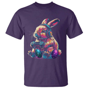 Gamer Rabbit T Shirt Cute Bunny Gaming Eggs Funny Video Games Easter TS10 Purple Print Your Wear