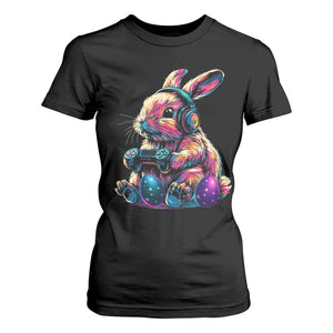Gamer Rabbit T Shirt For Women Cute Bunny Gaming Eggs Funny Video Games Easter TS10 Black Print Your Wear