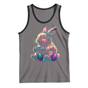 Gamer Rabbit Tank Top Cute Bunny Gaming Eggs Funny Video Games Easter TS10 Deep Heather Black Print Your Wear
