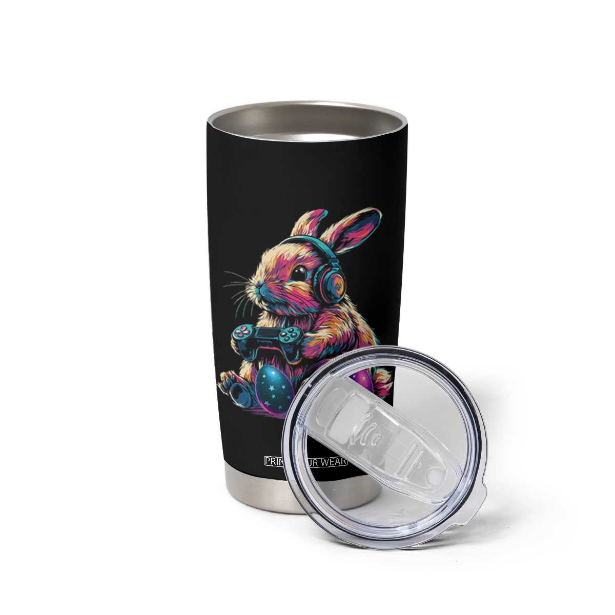 Gamer Rabbit Tumbler Cup Cute Bunny Gaming Eggs Funny Video Games Easter TS10 Print Your Wear