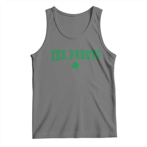 Yes Paddy Funny St Patricks Day Tank Top Shamrock Irish Girls TS10 Black Heather Print Your Wear