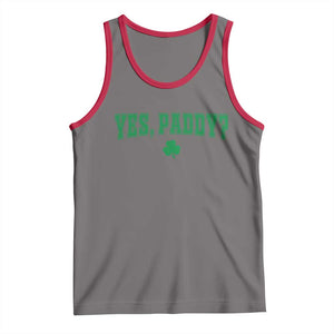 Yes Paddy Funny St Patricks Day Tank Top Shamrock Irish Girls TS10 Deep Heather Red Print Your Wear