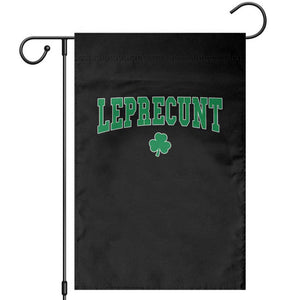 Leprecunt Shamrock Garden Flag St Patricks Day Funny Irish Adult Humor TS10 Black Print Your Wear
