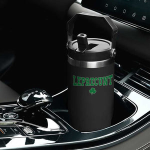 Leprecunt Shamrock Flip Straw Tumbler St Patricks Day Funny Irish Adult Humor TS10 Print Your Wear