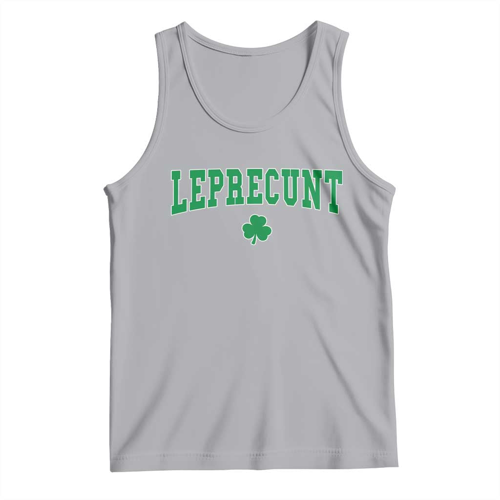 Leprecunt Shamrock Tank Top St Patricks Day Funny Irish Adult Humor TS10 Athletic Heather Print Your Wear