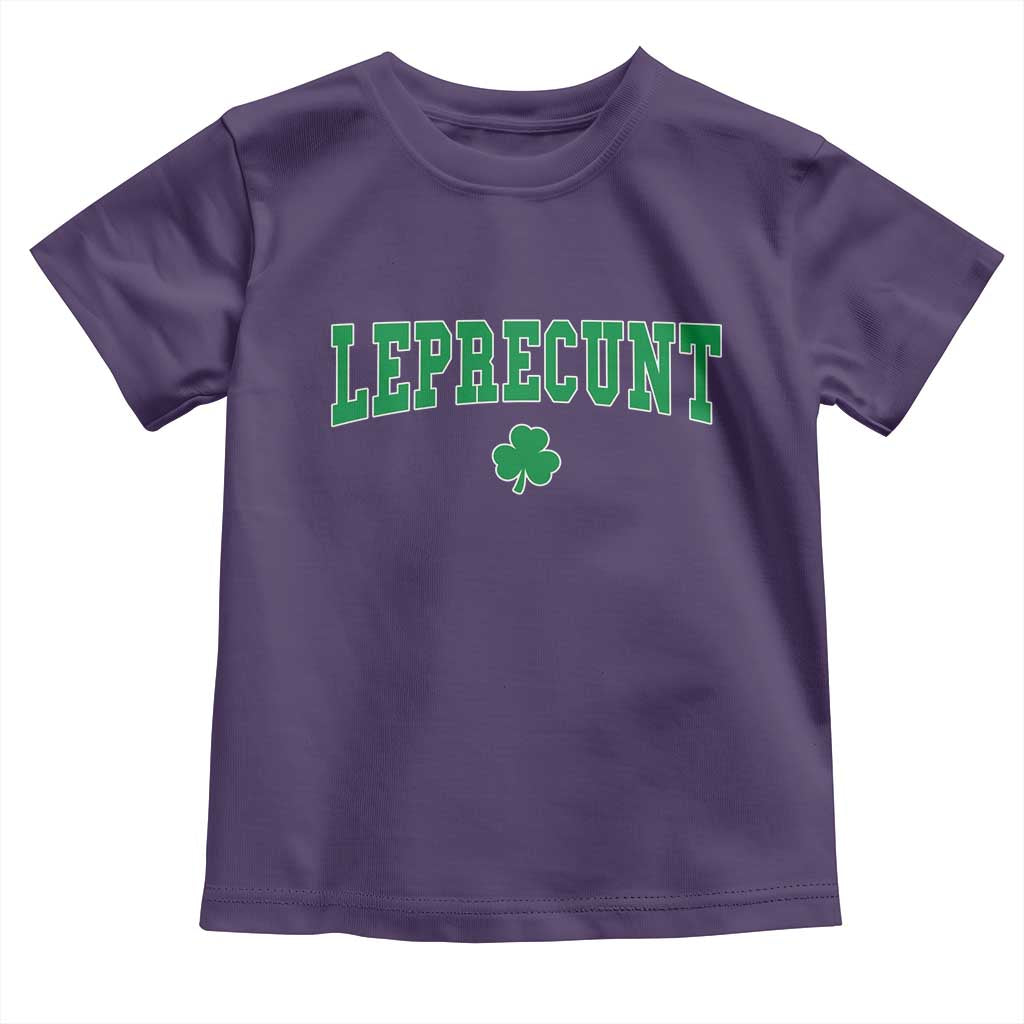 Leprecunt Shamrock Toddler T Shirt St Patricks Day Funny Irish Adult Humor TS10 Purple Print Your Wear