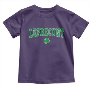 Leprecunt Shamrock Toddler T Shirt St Patricks Day Funny Irish Adult Humor TS10 Purple Print Your Wear