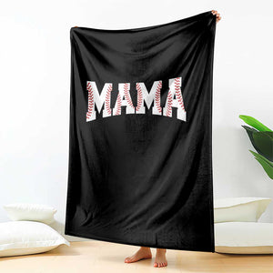 Baseball Mama Throw Blanket Retro Varsity Baseball Season Mom Raising Ballers TS10 Print Your Wear