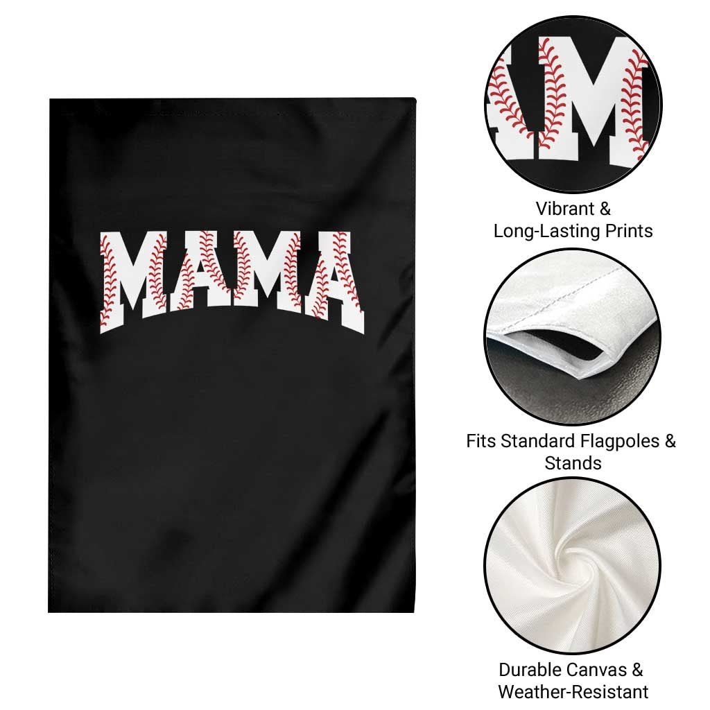 Baseball Mama Garden Flag Retro Varsity Baseball Season Mom Raising Ballers TS10 Print Your Wear
