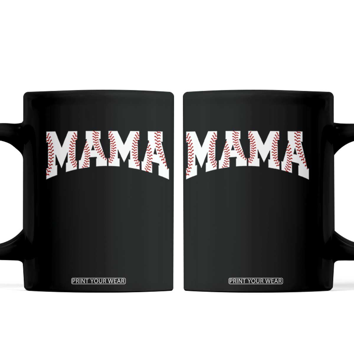 Baseball Mama Coffee Mug Retro Varsity Baseball Season Mom Raising Ballers TS10 Black Print Your Wear