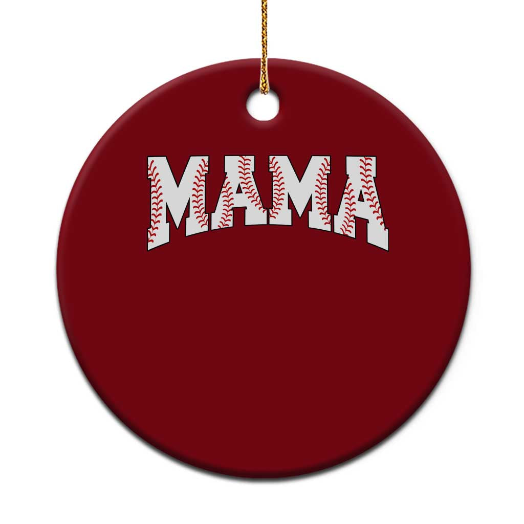 Baseball Mama Ceramic Ornament Retro Varsity Baseball Season Mom Raising Ballers TS10 1pc Red Print Your Wear