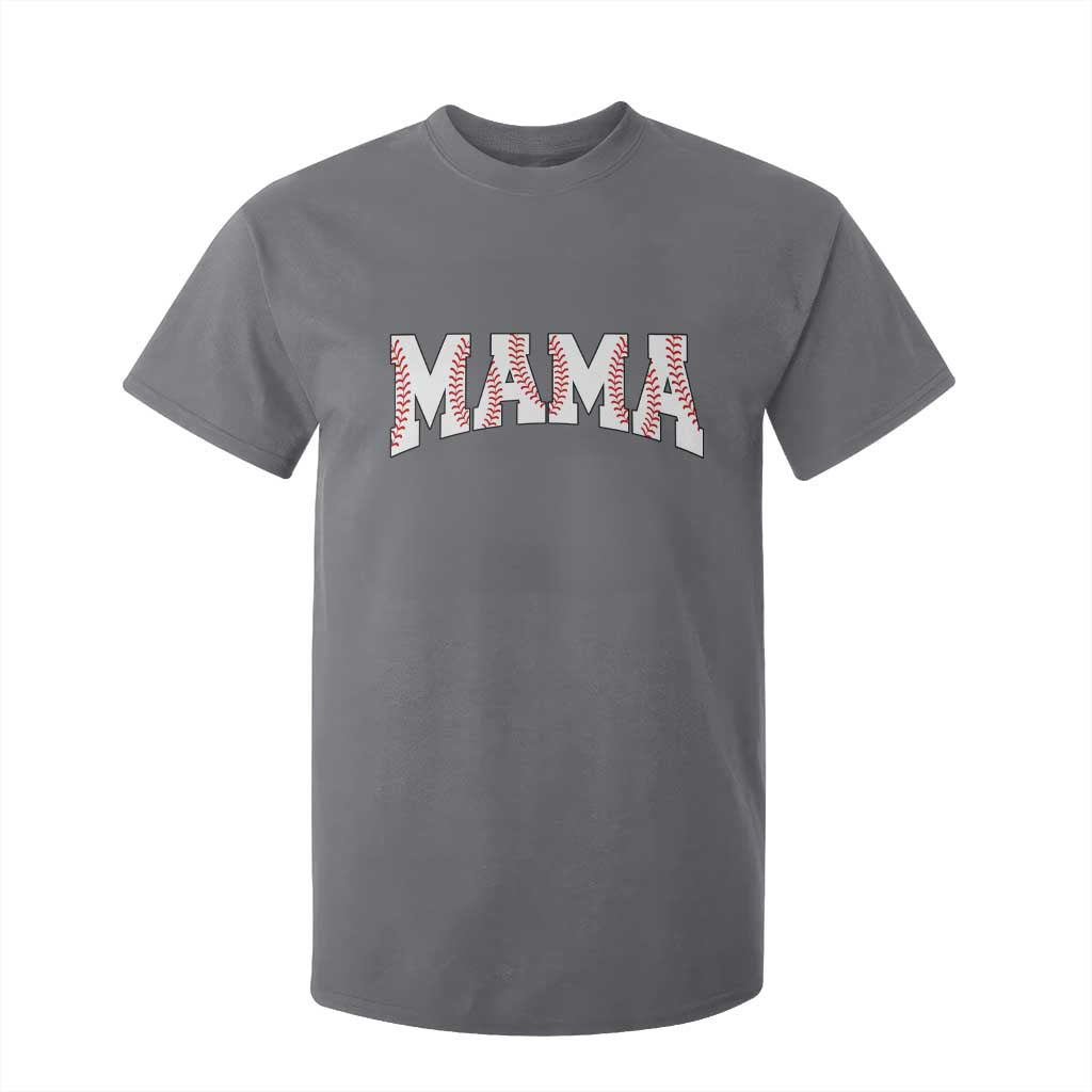 Baseball Mama T Shirt For Kid Retro Varsity Baseball Season Mom Raising Ballers TS10 Charcoal Print Your Wear