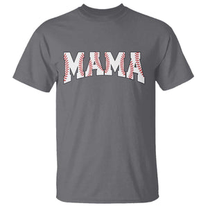 Baseball Mama T Shirt Retro Varsity Baseball Season Mom Raising Ballers TS10 Charcoal Print Your Wear
