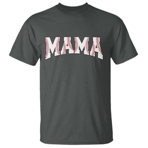 Baseball Mama T Shirt Retro Varsity Baseball Season Mom Raising Ballers TS10 Dark Heather Print Your Wear