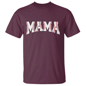 Baseball Mama T Shirt Retro Varsity Baseball Season Mom Raising Ballers TS10 Maroon Print Your Wear