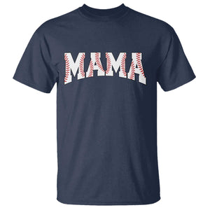 Baseball Mama T Shirt Retro Varsity Baseball Season Mom Raising Ballers TS10 Navy Print Your Wear