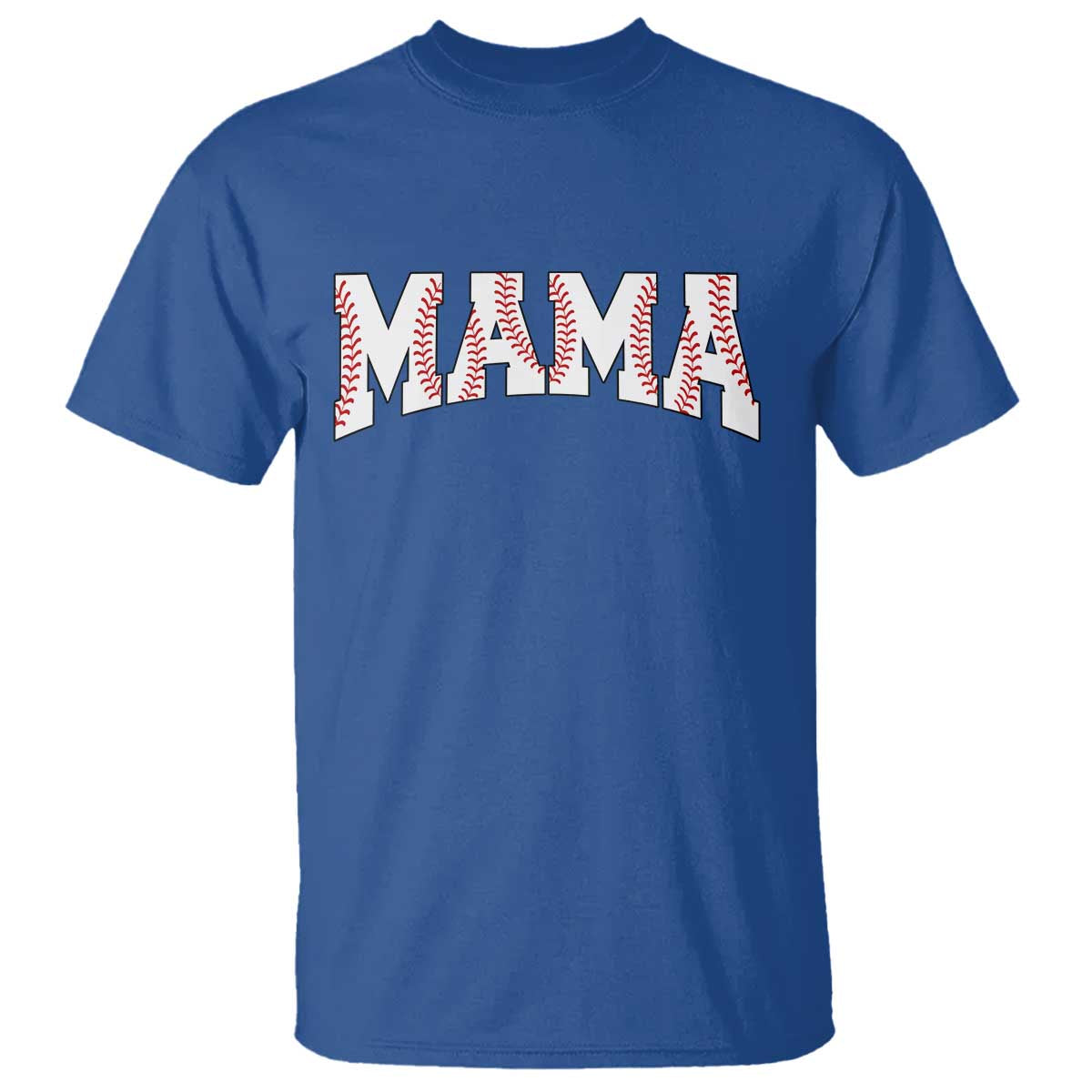 Baseball Mama T Shirt Retro Varsity Baseball Season Mom Raising Ballers TS10 Royal Blue Print Your Wear