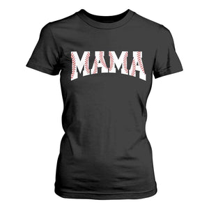 Baseball Mama T Shirt For Women Retro Varsity Baseball Season Mom Raising Ballers TS10 Black Print Your Wear
