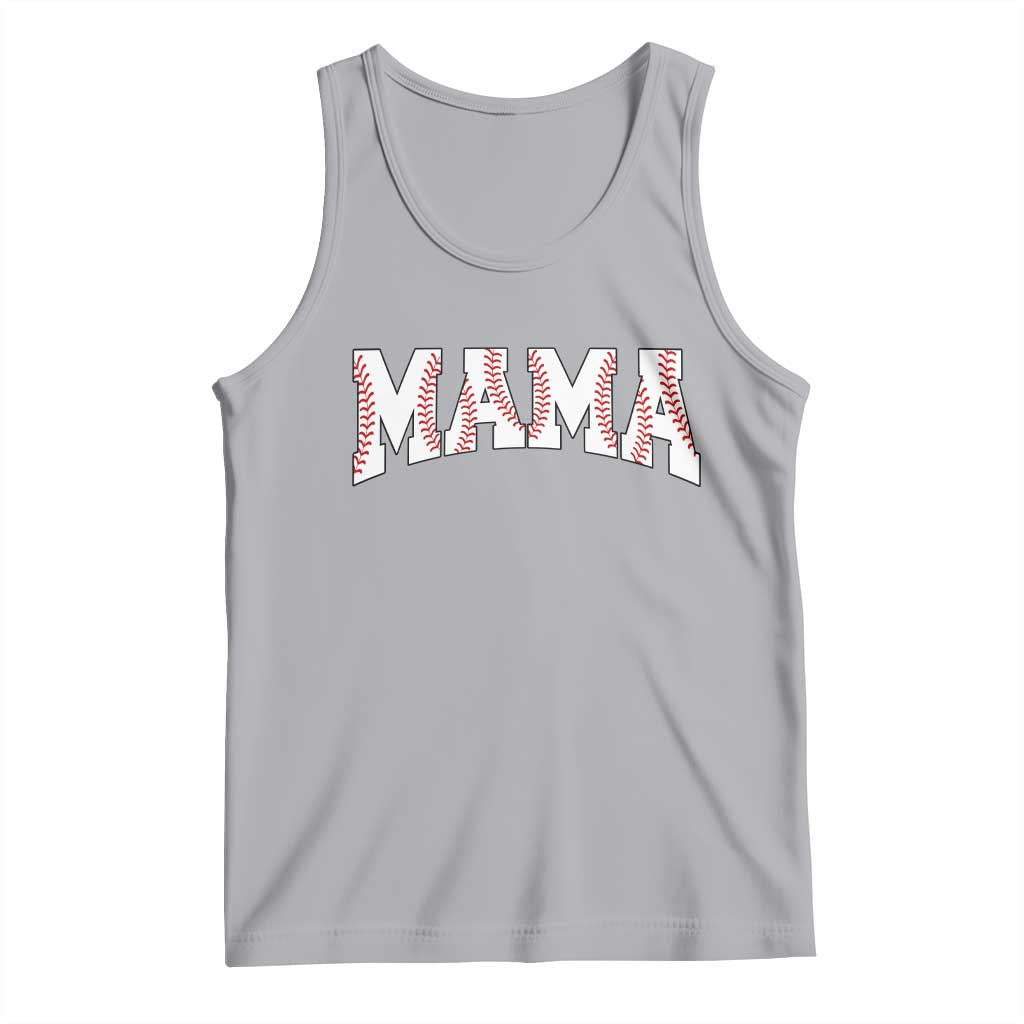 Baseball Mama Tank Top Retro Varsity Baseball Season Mom Raising Ballers TS10 Athletic Heather Print Your Wear