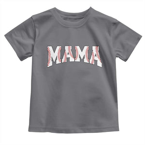 Baseball Mama Toddler T Shirt Retro Varsity Baseball Season Mom Raising Ballers TS10 Charcoal Print Your Wear