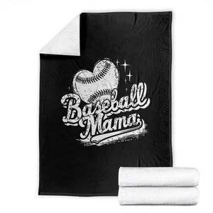 Baseball Mama Throw Blanket Baseball Season Mom Raising Ballers TS10 Black Print Your Wear