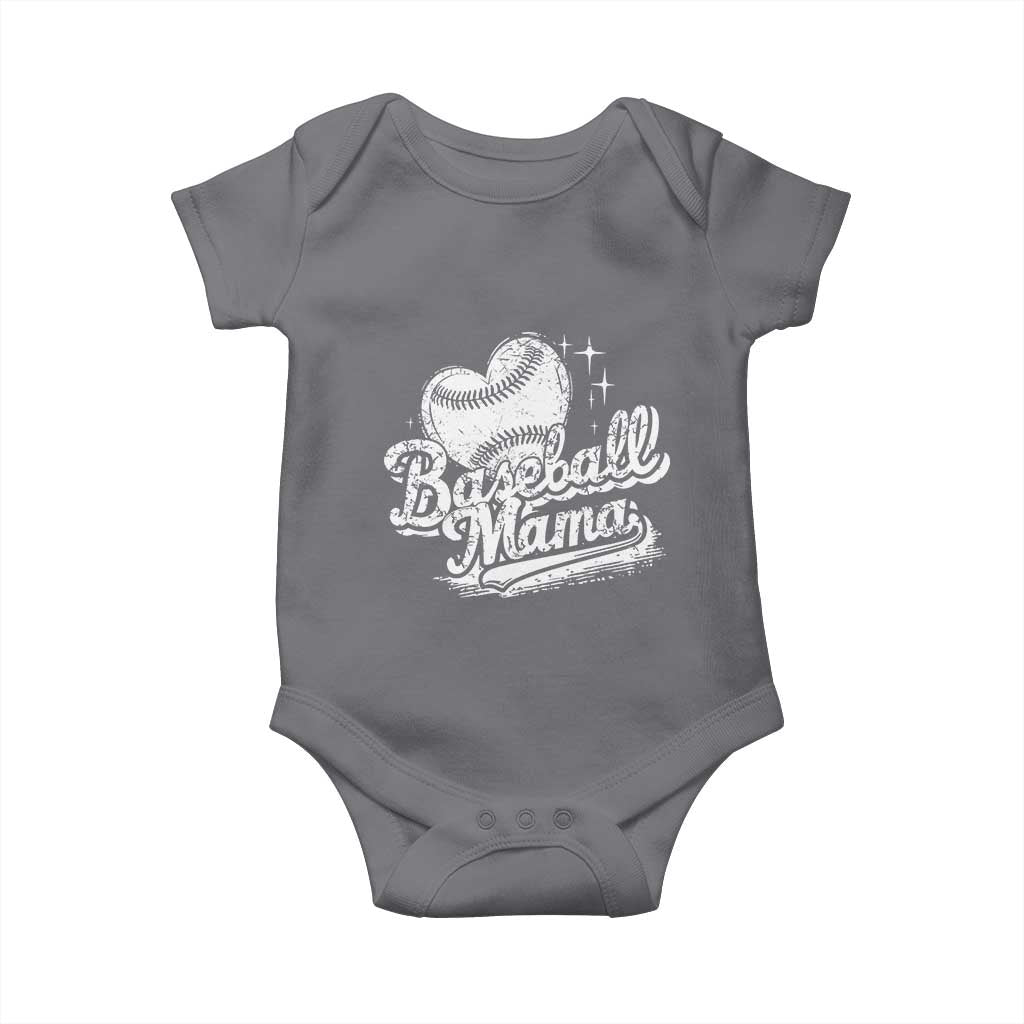 Baseball Mama Baby Onesie Baseball Season Mom Raising Ballers TS10 Charcoal Print Your Wear