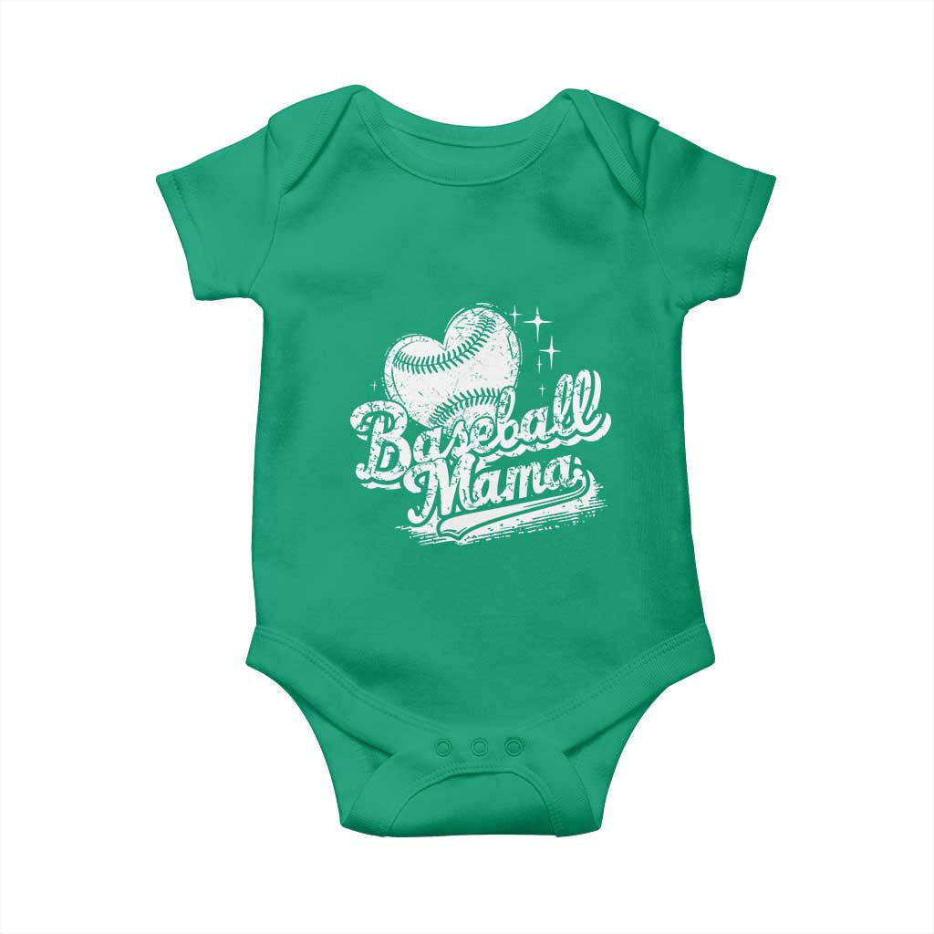 Baseball Mama Baby Onesie Baseball Season Mom Raising Ballers TS10 Irish Green Print Your Wear