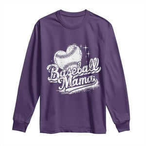 Baseball Mama Long Sleeve Shirt Baseball Season Mom Raising Ballers TS10 Purple Print Your Wear