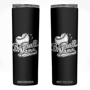 Baseball Mama Skinny Tumbler Baseball Season Mom Raising Ballers TS10 Black Print Your Wear