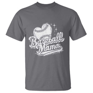 Baseball Mama T Shirt Baseball Season Mom Raising Ballers TS10 Charcoal Print Your Wear